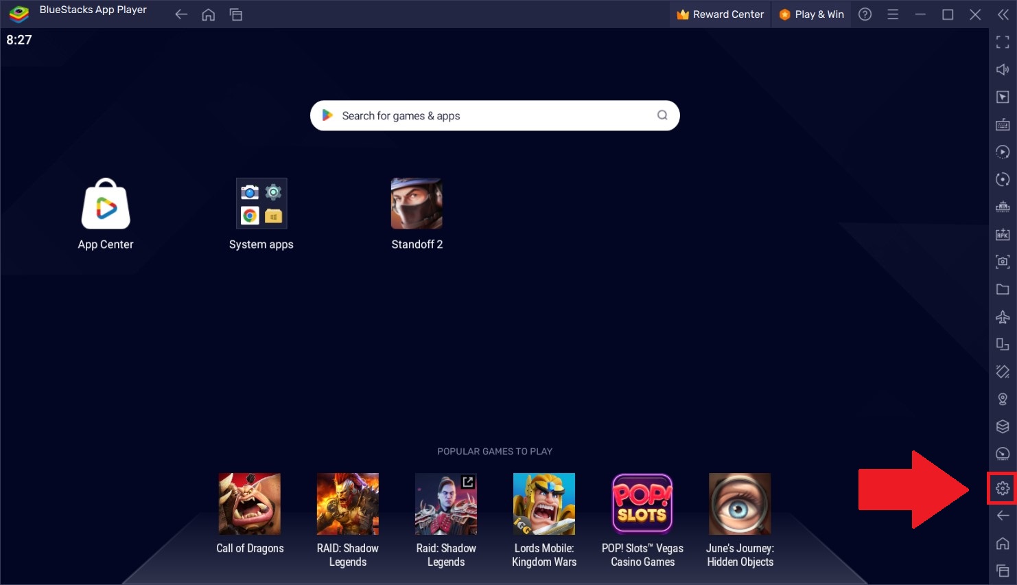 BlueStacks 5'te Standoff 2 için önerilen ayarlar