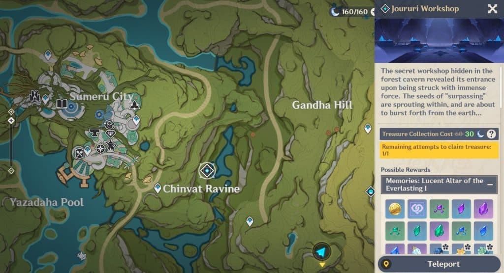 Genshin Impact oyunundan bir ekran görüntüsü