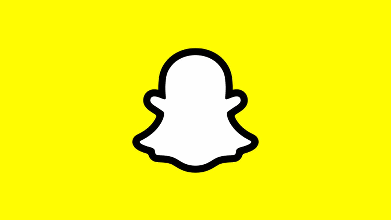 Snapchat logosu sarı arka plan