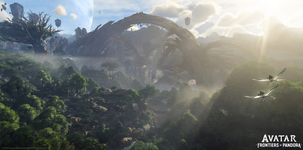 Avatar: Frontiers of Pandora'daki taş kemerler ve orman