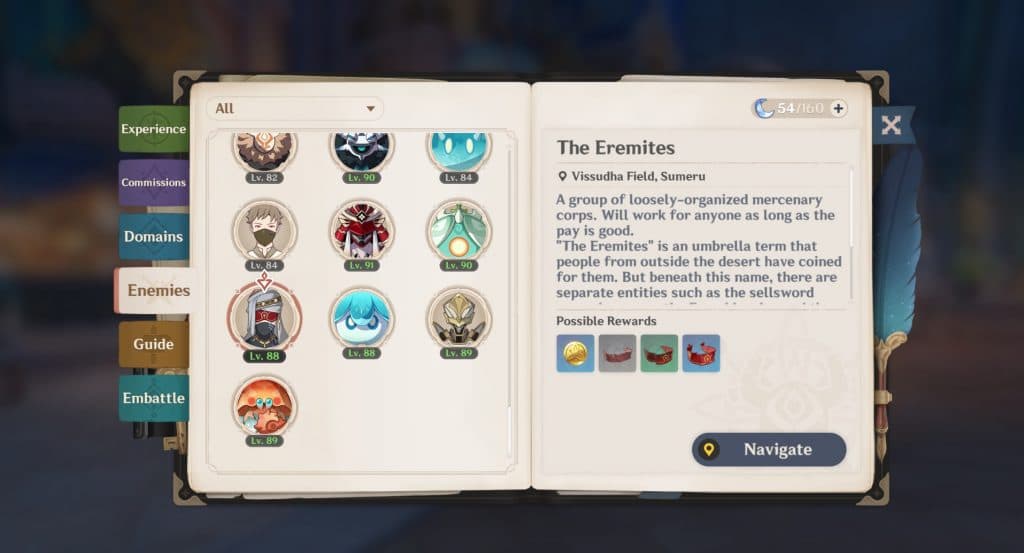 Genshin Impact oyunundan bir ekran görüntüsü