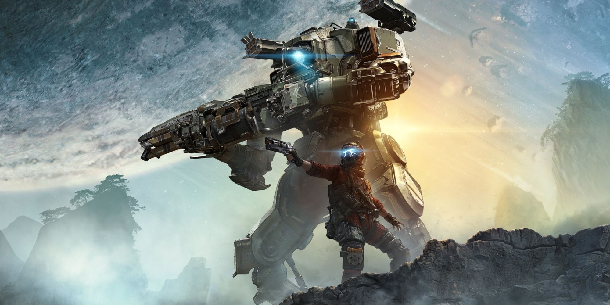 Titanfall 2'nin ana karakteri ve BT'yi gösteren önemli görseli