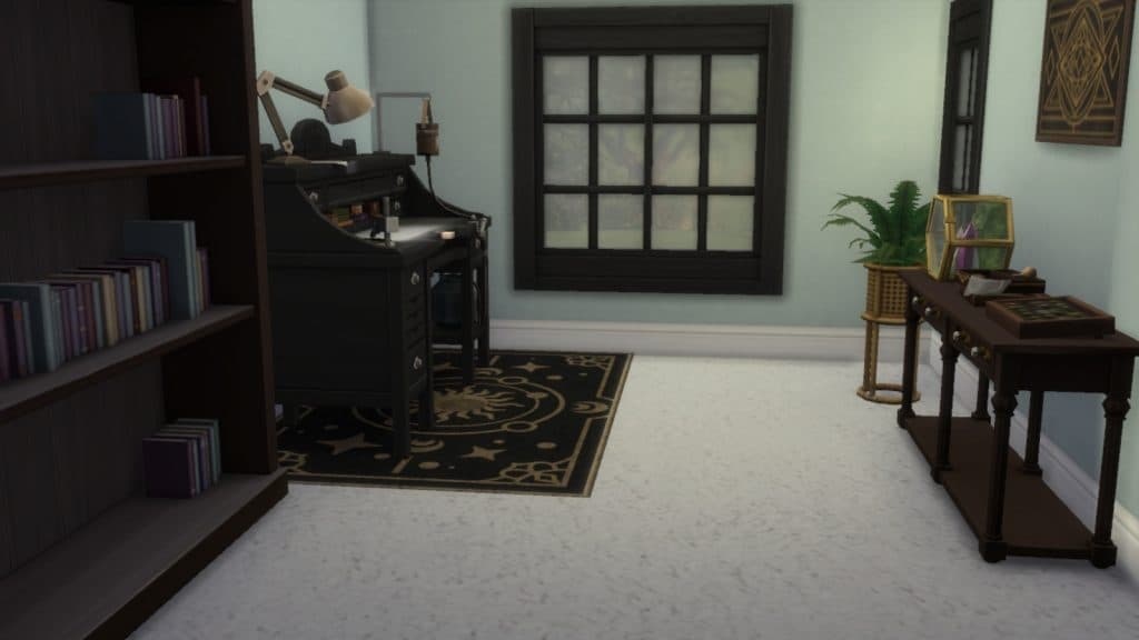 The Sims 4 Crystal Creations'tan yapım öğelerini içeren bir ekran görüntüsü.