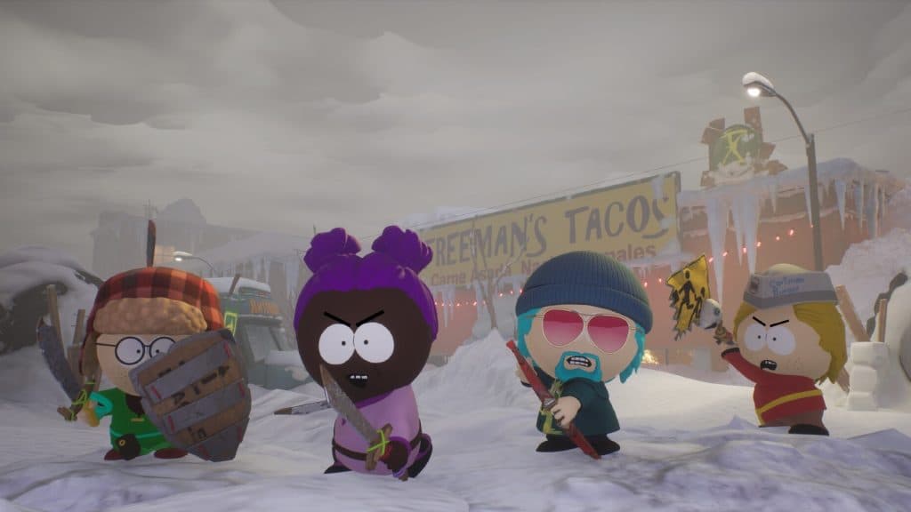 South Park: Snow Day oynanışından bir görüntü.