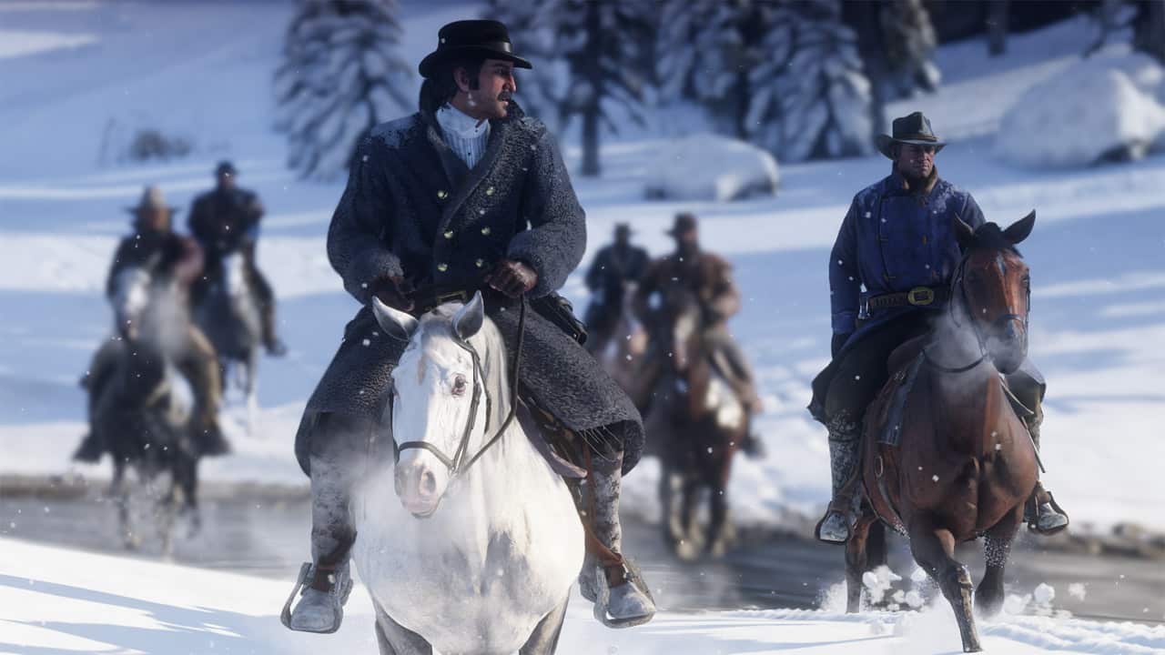 Red Dead Redemption 2'de at sırtında Hollandalı