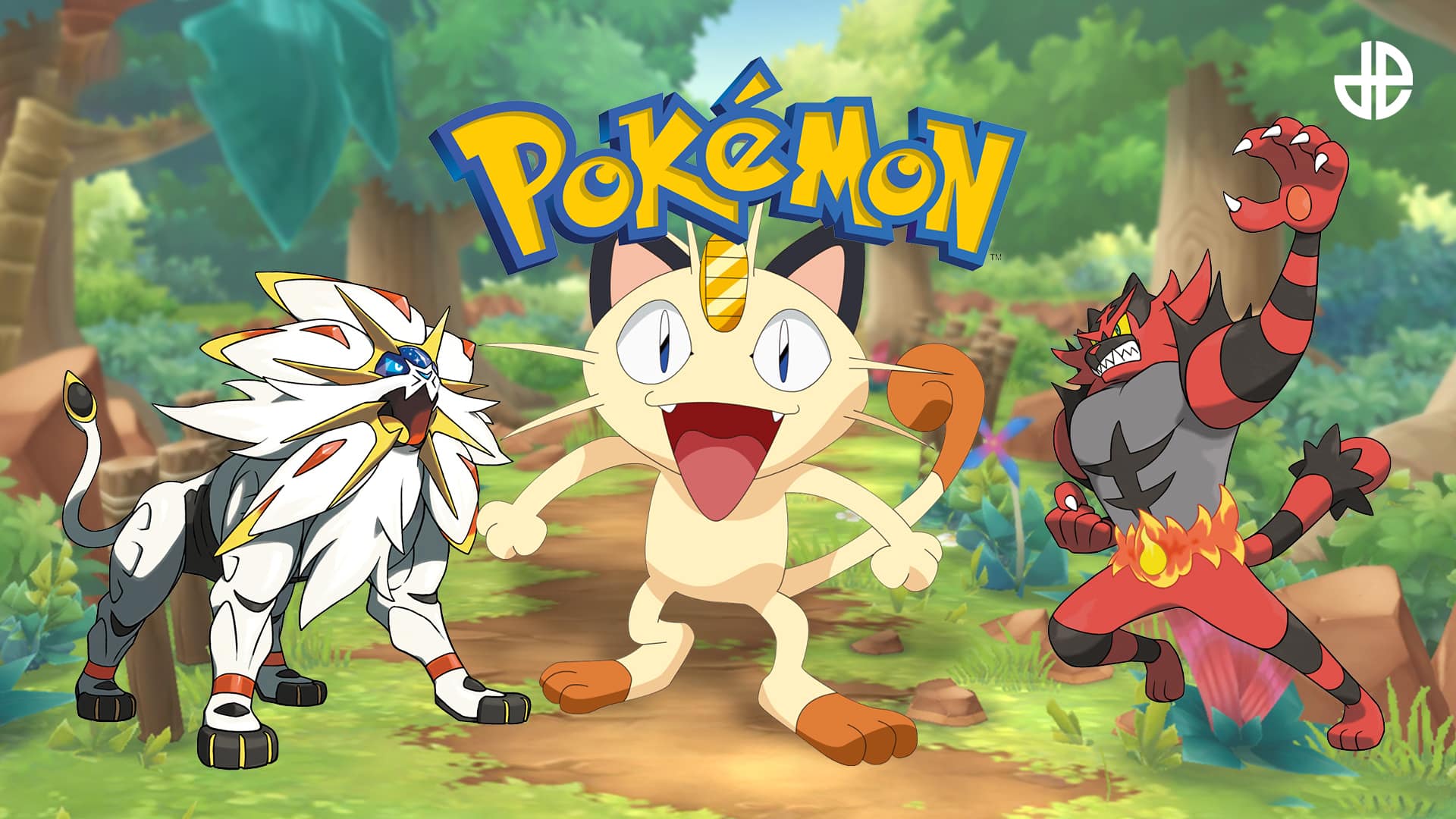 Meowth, Solgaleo ve Incineroar dahil olmak üzere Pokedex'ten Kedi Pokemonunun bir görüntüsü