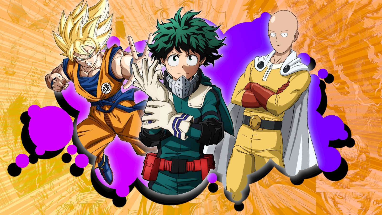 En iyi süper kahraman animesi yayınımıza Goku, Deku ve Saitama öncülük ediyor