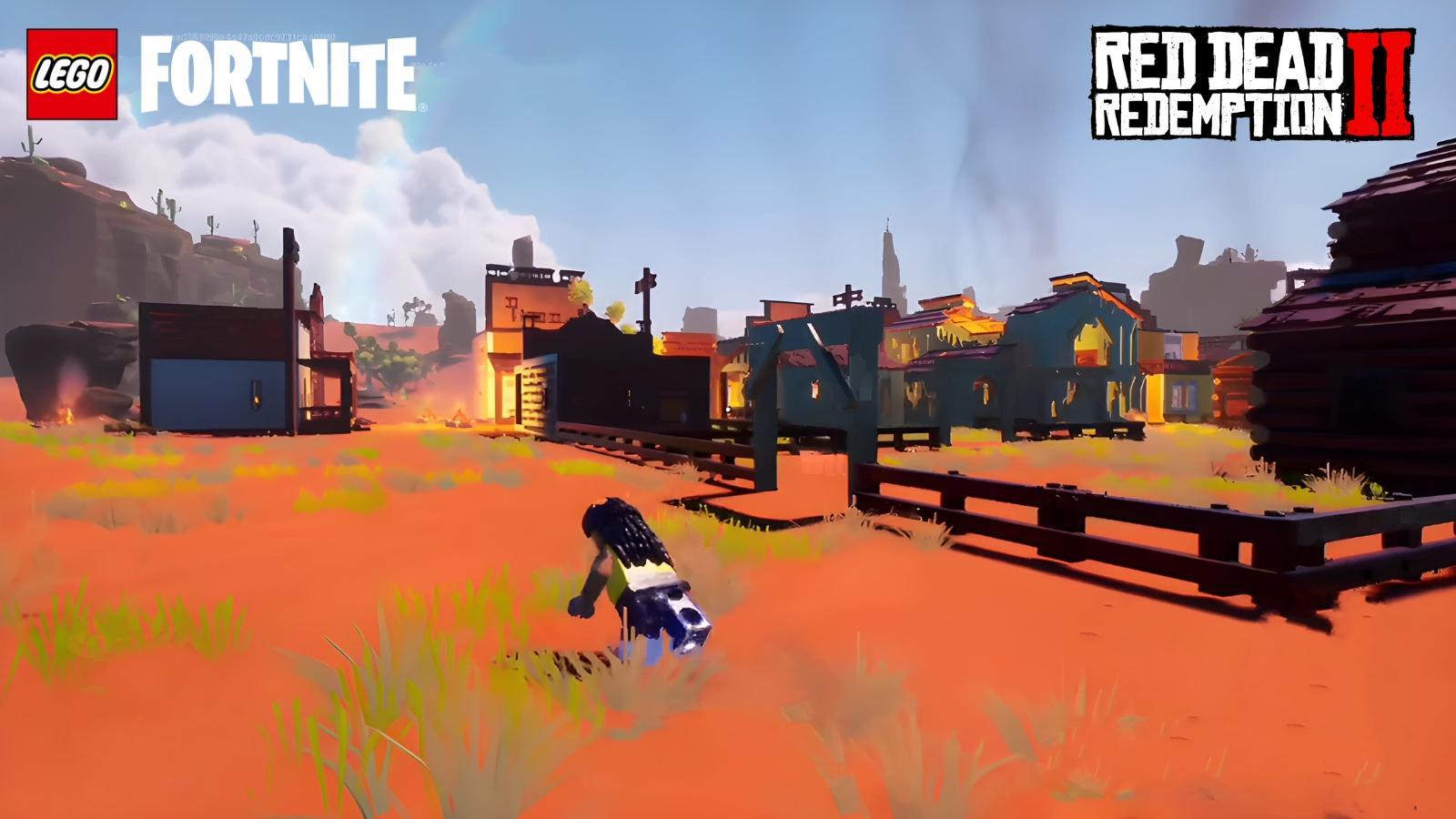 LEGO Fortnite oyuncusu Red Dead Redemption 2'nin Armadillo kasabasını mükemmel bir şekilde yeniden yaratıyor